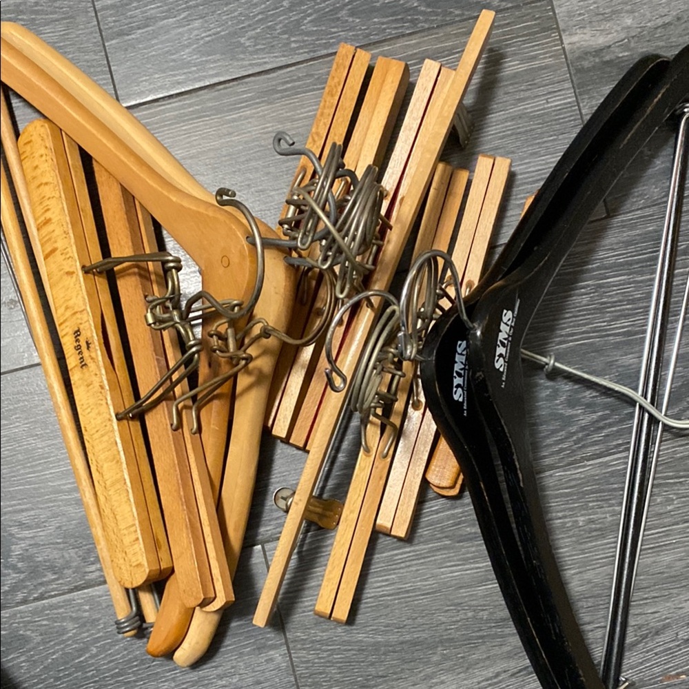 Assorted vintage  Wooden Hangers